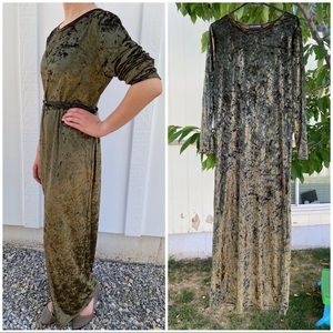 NEW Modest Sasa Fashion Green Crushed Velvet Maxi